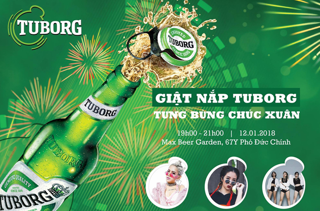 Giật nắp Tuborg Tưng bừng chúc xuân