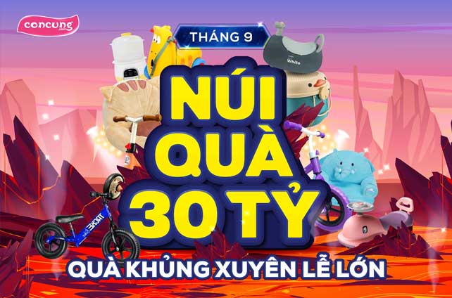 Núi quà tã sữa 30 tỷ Con Cưng